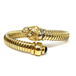 14K Italian Panther Tubogas Bangle