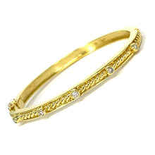 Load image into Gallery viewer, 14K Bezel Set Diamond Bangle