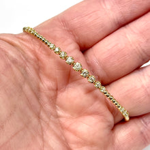 Load image into Gallery viewer, 14K Beaded Diamond Bangle