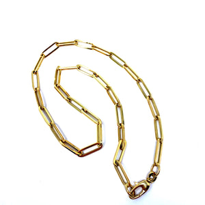 14k Medium Paper Clip Necklace