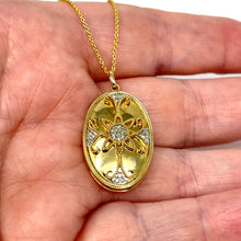 Load image into Gallery viewer, 10k Diamond Locket Necklace