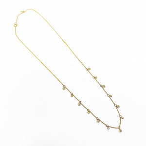 14k Pave Diamond Dangle Necklace/Choker