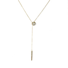 Load image into Gallery viewer, 10K Diamond Octagon Lariat Necklace