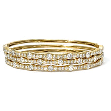 Load image into Gallery viewer, 14K Diamond Bangle Bracelet