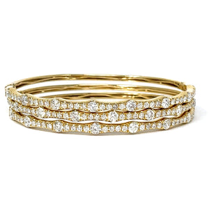 14K Diamond Bangle Bracelet