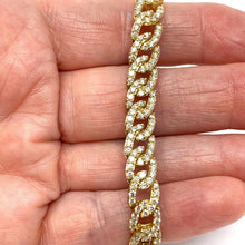 Load image into Gallery viewer, 10K Three Carat Diamond Pave Cuban Bracelet