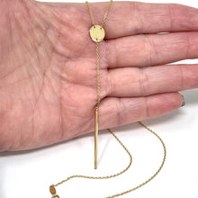 Load image into Gallery viewer, 14K Disc Y Necklace