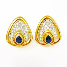 Load image into Gallery viewer, 18K Chimento Sapphire And Diamond Earrings