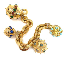 Load image into Gallery viewer, 18K Vintage Italian Charm Bracelet