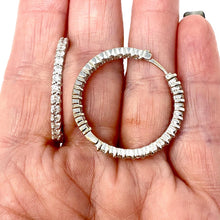 Load image into Gallery viewer, 18K Roberto Coin 2.84 Tcw Diamond Inside Out Hoop Earrings MSRP $6980