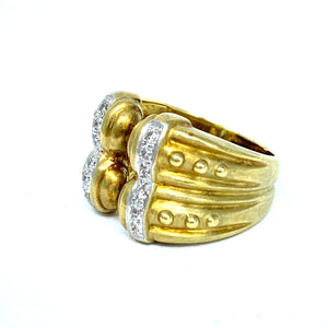 18K Etruscan Diamond Ring