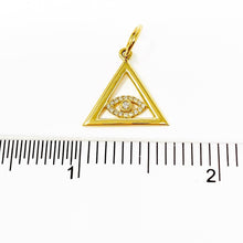 Load image into Gallery viewer, 14K Diamond Evil Eye Pendant