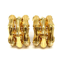 Load image into Gallery viewer, 14K Triple Bamboo Earrings