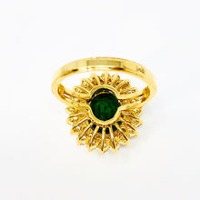 Load image into Gallery viewer, 14K Emerald And Diamond Ring