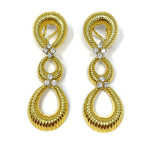 Load image into Gallery viewer, 18K Dramatic Diamond Drop Earrings