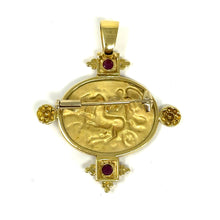 Load image into Gallery viewer, 18K Tagliamante Ruby Pendant/Brooch