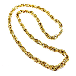 14K Long Fancy Italian Necklace