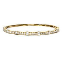 Load image into Gallery viewer, 14K Diamond Bangle Bracelet