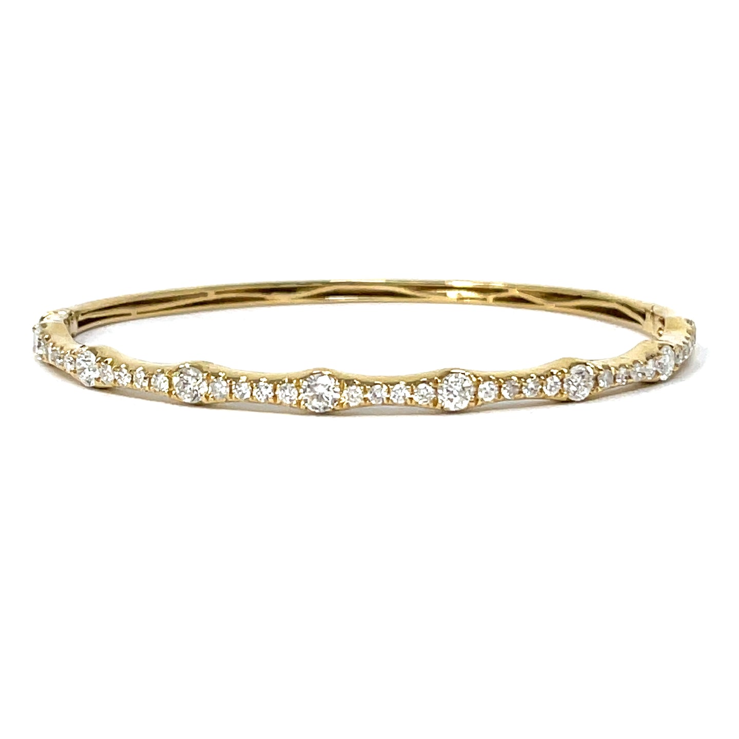 14K Diamond Bangle Bracelet