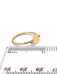 14k Gold Disc Ring