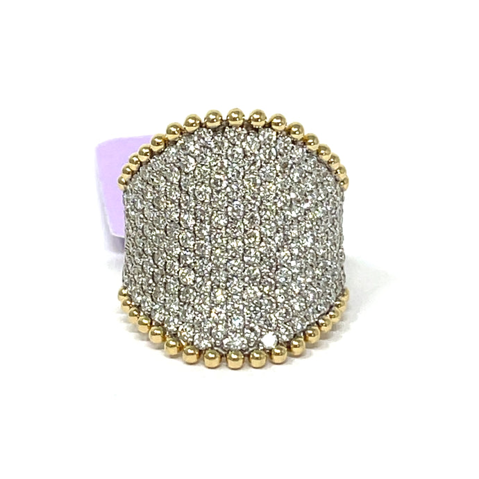 14K Effy Diamond Beaded Edge Ring