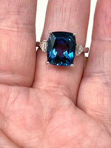 Effy 14K London Blue Topaz And Diamond Ring