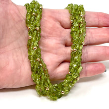 Load image into Gallery viewer, 14K Zoe B Multi Strand Peridot Necklace