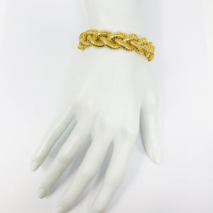 14K Italian Braided Tubogas Bracelet