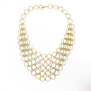 14K Circle Bib Necklace