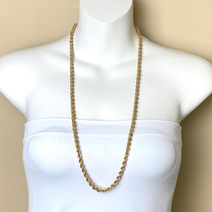 14K 30 Inch Rope Necklace