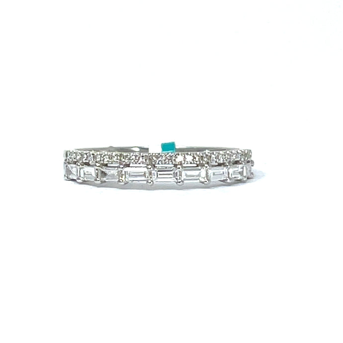 14K Effy Baguette And Round Diamond Ring