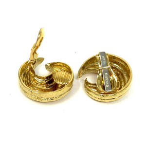 18K David Webb Concentric Crescent Earrings