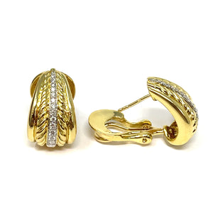 18K David Yurman Diamond Earrings