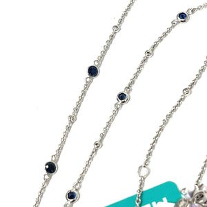 14K Effy Sapphire And Diamond Necklace