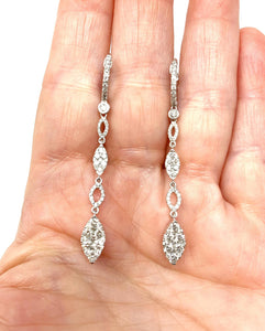 14K Diamond Drop Earrings