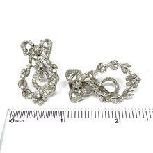 Load image into Gallery viewer, 14K Estate Bow Dangle Diamond Earrings