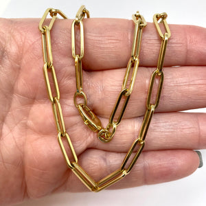 14k Medium Paper Clip Necklace