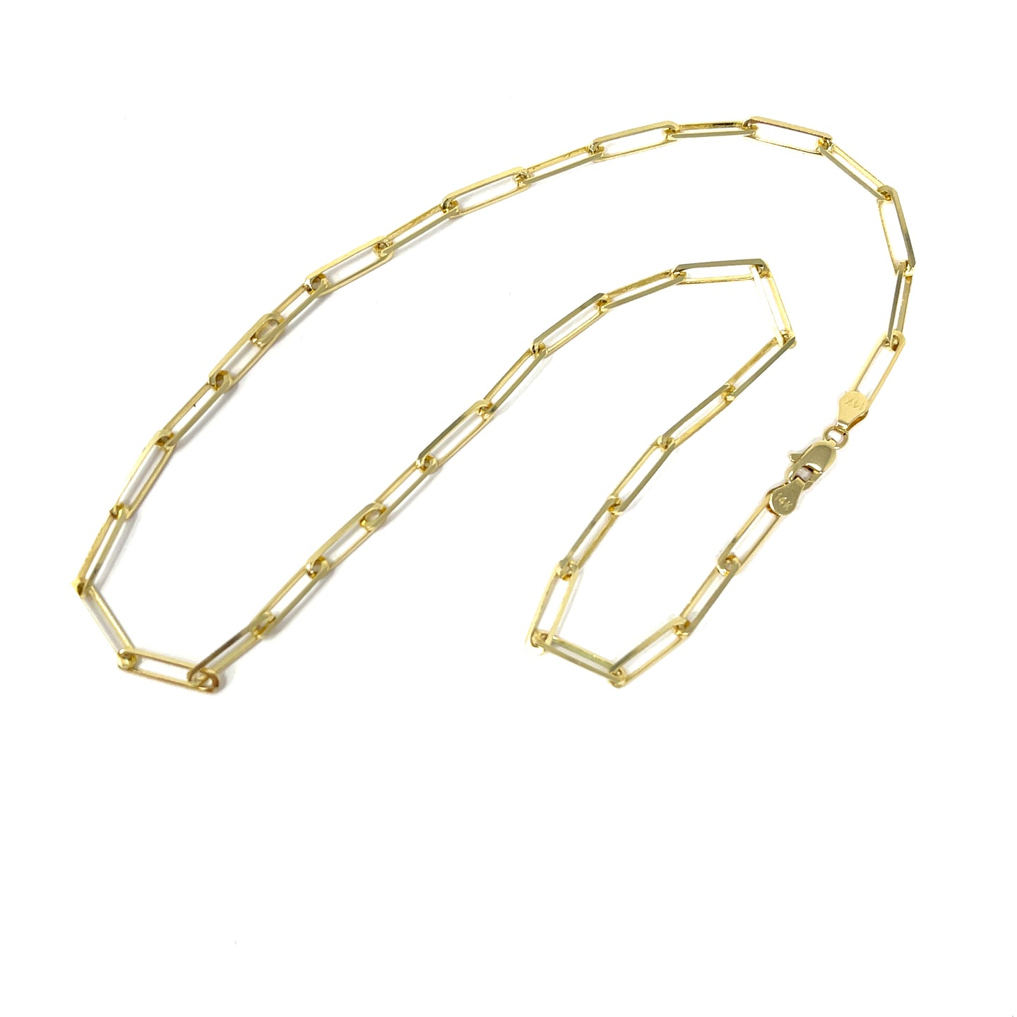 14K Medium Paper Clip Necklace