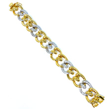 Load image into Gallery viewer, 18K Diamond Fancy Link Bracelet