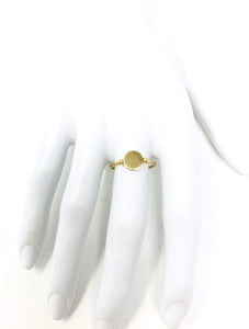 14k Gold Disc Ring