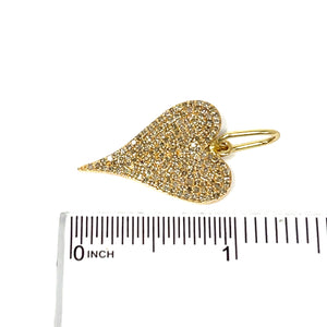 14K Pave Diamond Heart Pendant