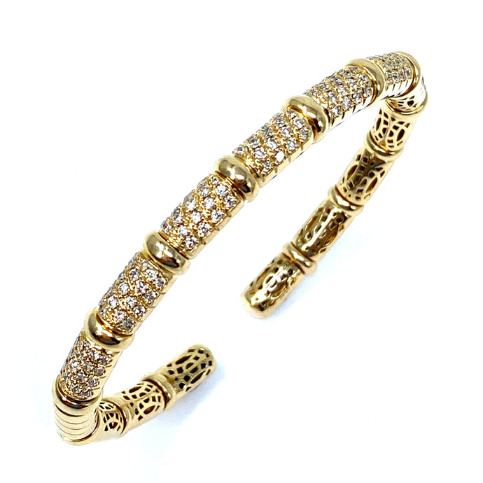 14k Diamond Flex Bangle