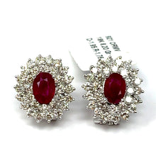 Load image into Gallery viewer, 18k Diamond And Ruby Earrings