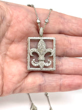 Load image into Gallery viewer, 18K Jude Frances Fleur-De-Lis Diamond Necklace