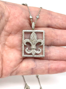 18K Jude Frances Fleur-De-Lis Diamond Necklace