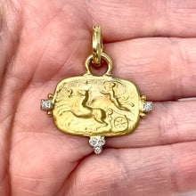 Load image into Gallery viewer, 14K Etruscan Nike Diamond Enhancer Pendant