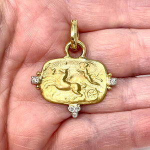 14K Etruscan Nike Diamond Enhancer Pendant