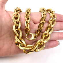 Load image into Gallery viewer, 18K Italian Graduated Link Necklace