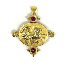 Load image into Gallery viewer, 18K Tagliamante Ruby Pendant/Brooch