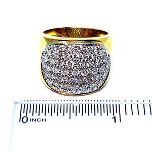 18K Wide Italian Diamond Band